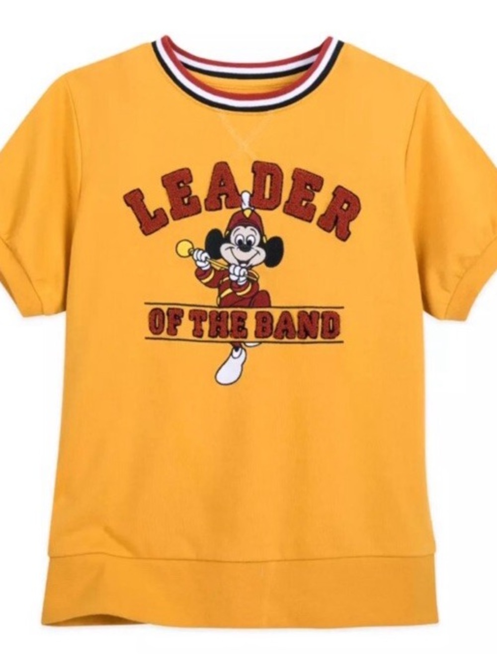 Disney Yellow 'Leader of the Band' Graphic Short Sleeve Knit Pullover